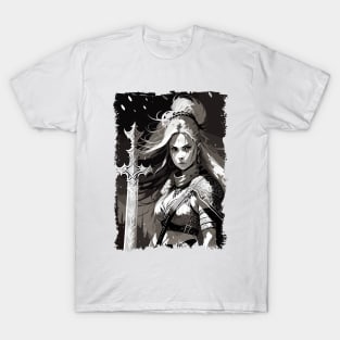 Fierce female viking warrior ready to conquer the world / Norse Mythology T-Shirt